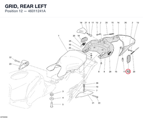 GRID, REAR LEFT
