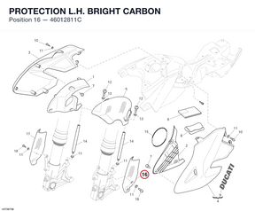 PROTECTION L.H. BRIGHT CARBON 46012811C diagram position