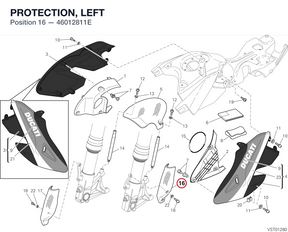 PROTECTION, LEFT 46012811E diagram position