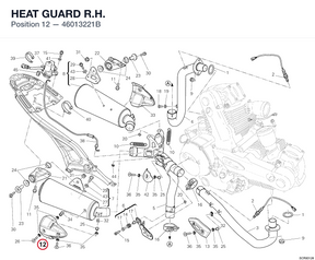 HEAT GUARD R.H. 46013221B diagram position