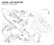 COVER, LEFT MUFFLER 46013231A diagram position