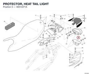 PROTECTOR, HEAT TAIL LIGHT 46013371A diagram position