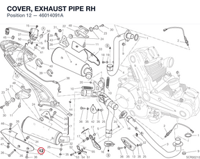 COVER, EXHAUST PIPE RH 46014091A diagram position