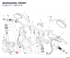 MUDGUARD, FRONT 46014121A diagram position