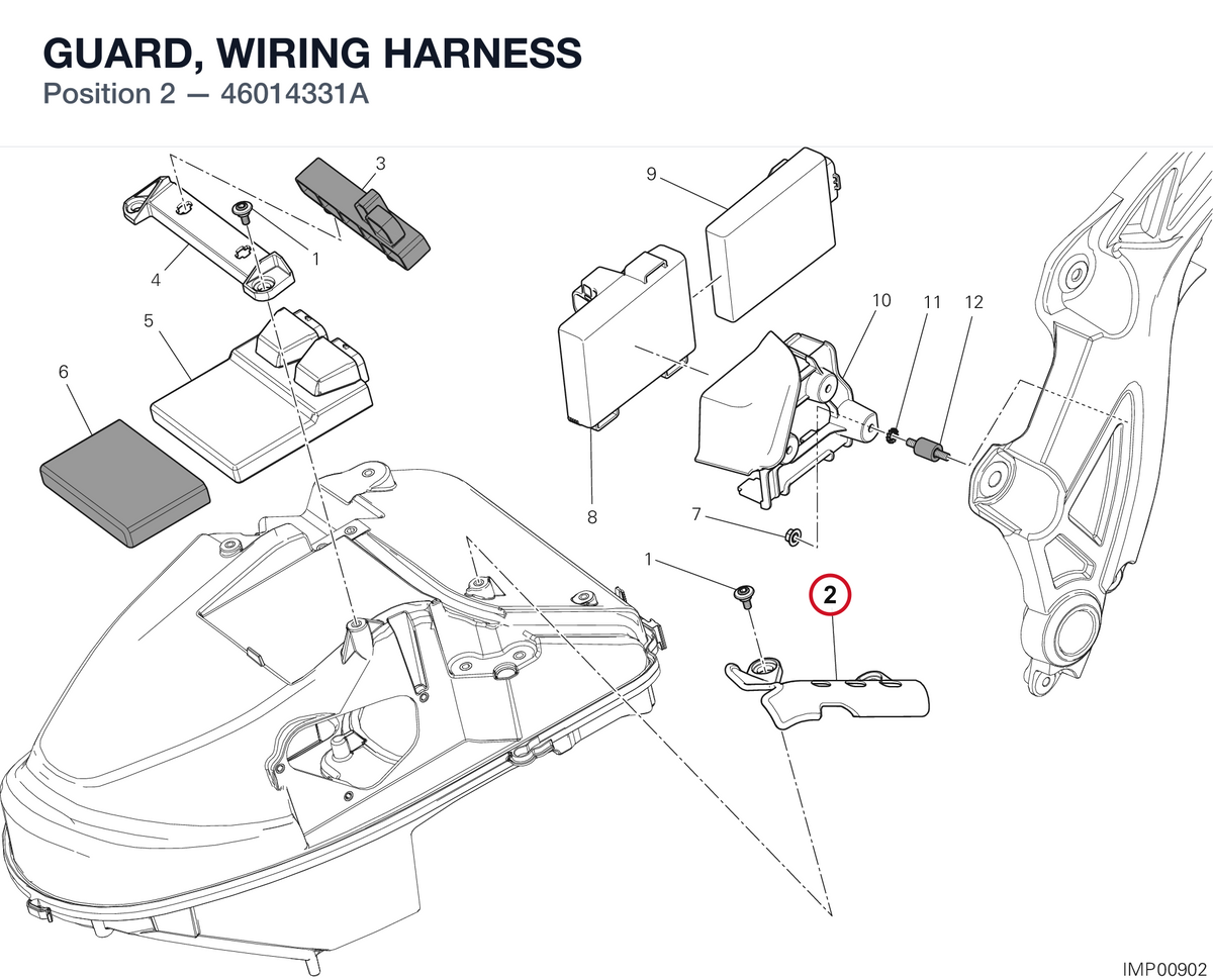 GUARD, WIRING HARNESS 46014331A diagram position