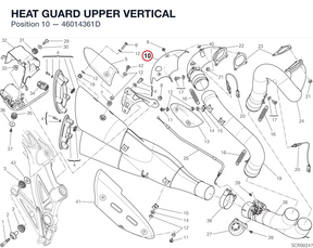 HEAT GUARD UPPER VERTICAL 46014361D diagram position