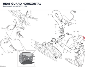 HEAT GUARD HORIZONTAL 46015331BA diagram position