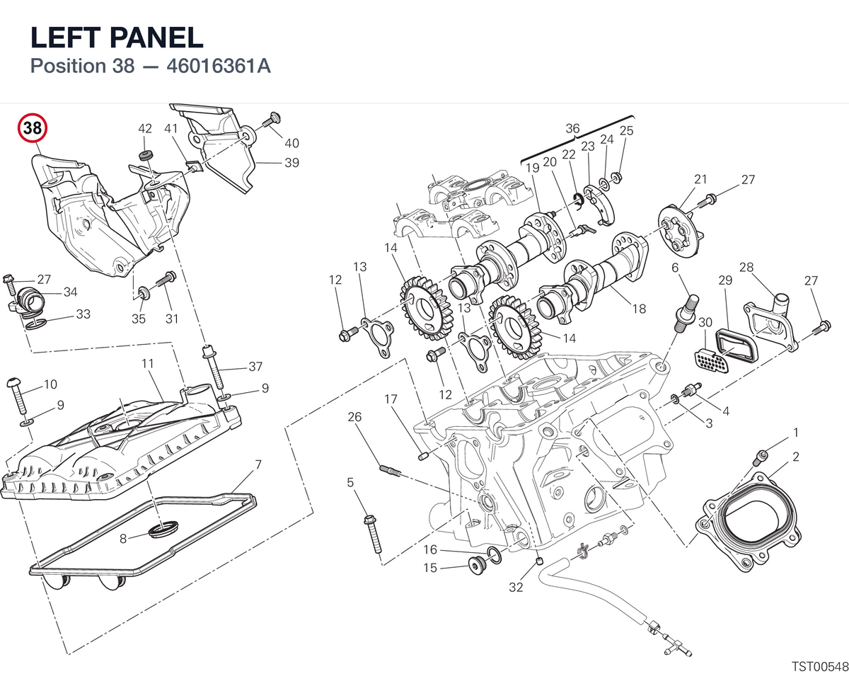 LEFT PANEL 46016361A diagram position