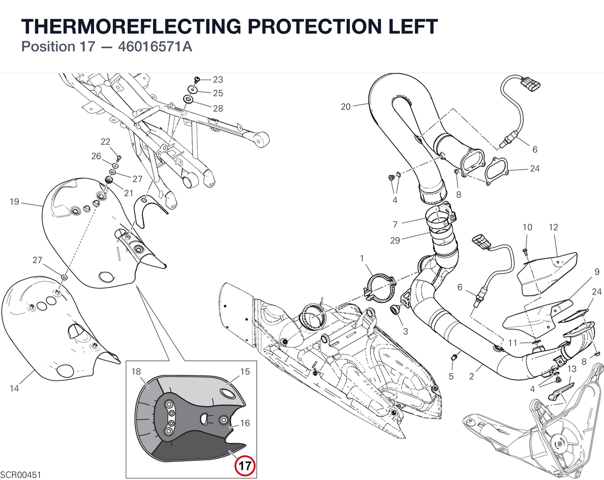 THERMOREFLECTING PROTECTION LEFT 46016571A diagram position