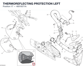 THERMOREFLECTING PROTECTION LEFT 46016571A diagram position