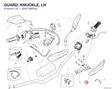 GUARD, KNUCKLE, LH 46017882AA diagram position