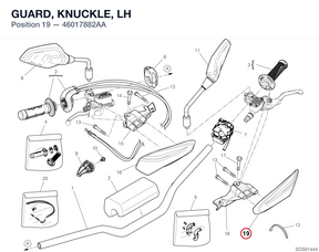 GUARD, KNUCKLE, LH 46017882AA diagram position