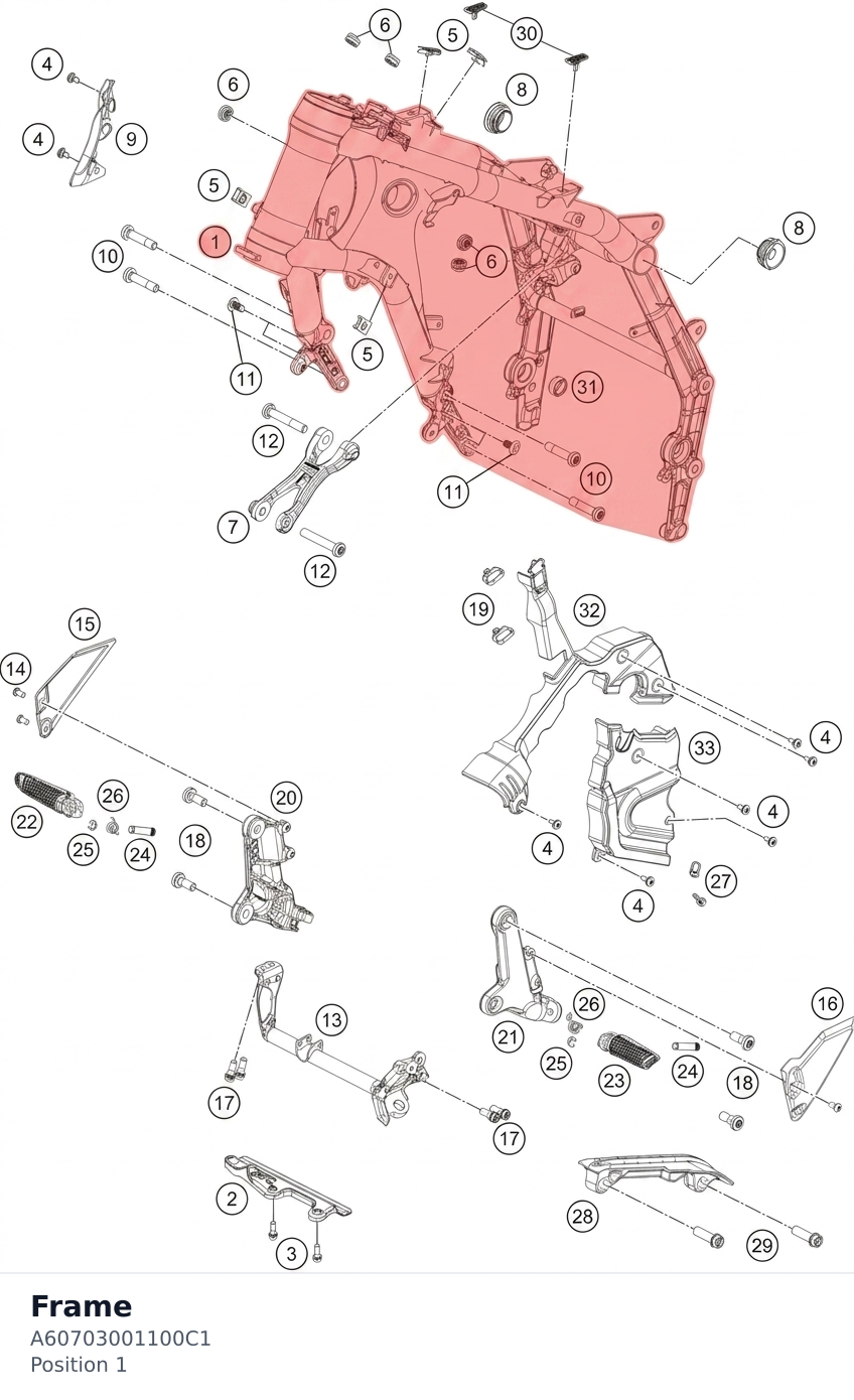 Diagram preview: Frame (A60703001100C1)