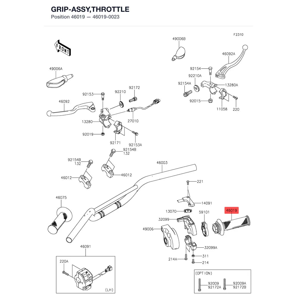 Kawasaki OEM – GRIP-ASSY,THROTTLE product image