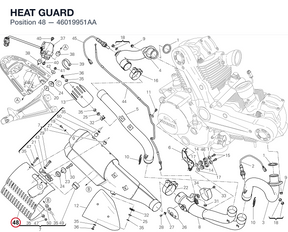 HEAT GUARD 46019951AA diagram position