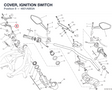 COVER, IGNITION SWITCH 4601A883A diagram position