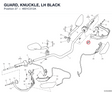 GUARD, KNUCKLE, LH BLACK 4601C312A diagram position