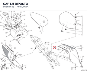 CAP LH BIPOSTO 4601C951A diagram position
