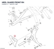 HEEL GUARD FRONT RH 4601D111BB diagram position