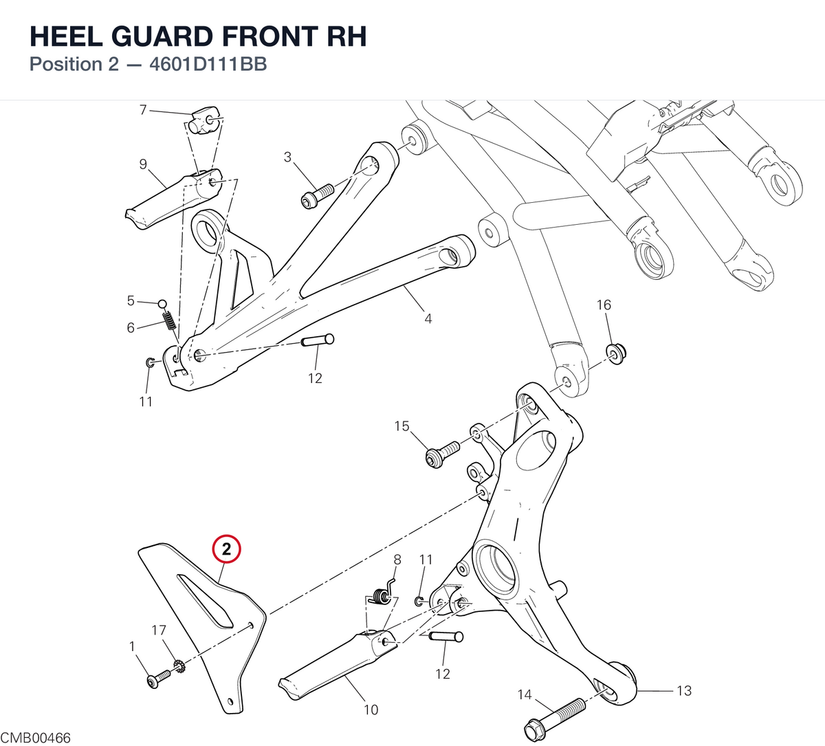 HEEL GUARD FRONT RH 4601D111BB diagram position