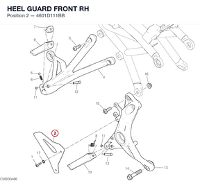 HEEL GUARD FRONT RH 4601D111BB diagram position