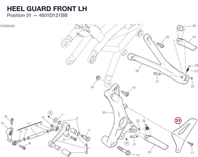 HEEL GUARD FRONT LH 4601D121BB diagram position