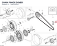 CHAIN PINION COVER 4601D351B diagram position