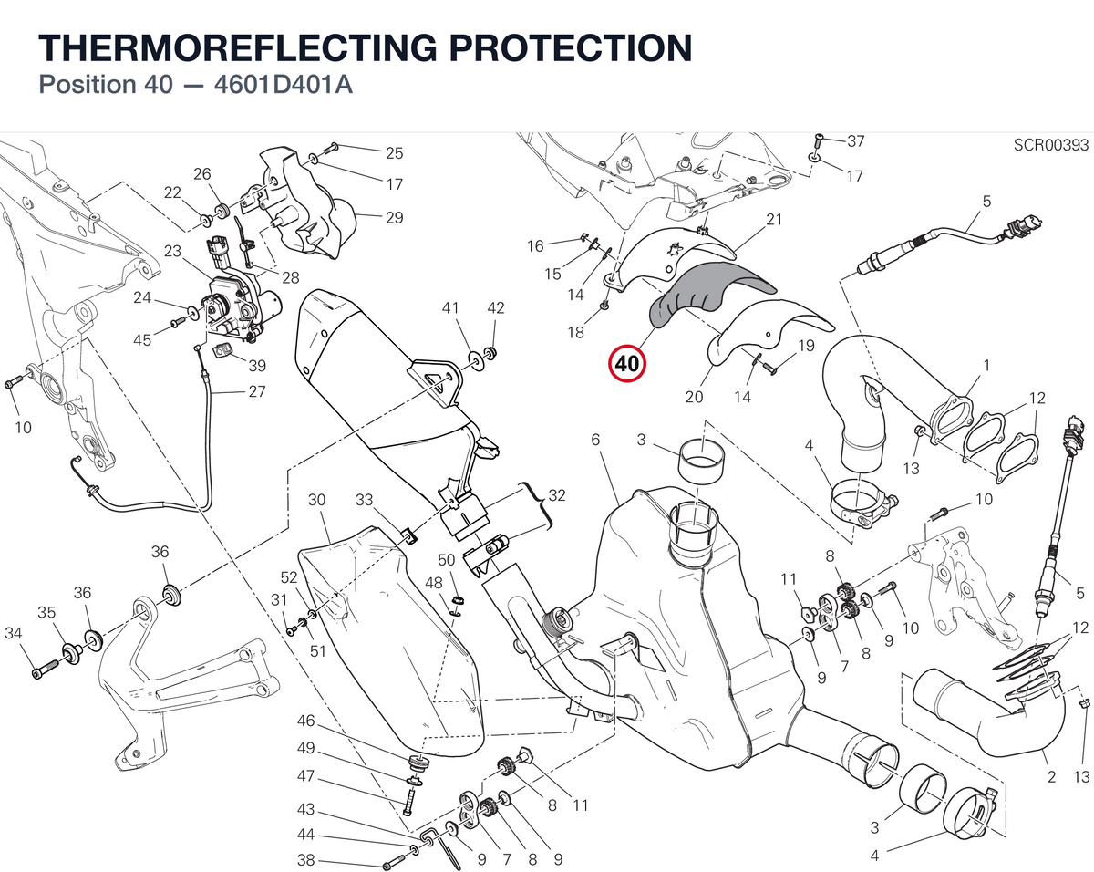 THERMOREFLECTING PROTECTION 4601D401A diagram position