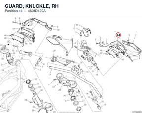 GUARD, KNUCKLE, RH 4601D422A diagram position