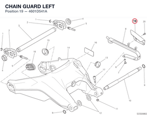 CHAIN GUARD LEFT 4601D541A diagram position