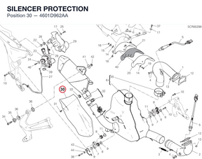 SILENCER PROTECTION 4601D962AA diagram position