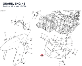 GUARD, ENGINE 4601E102A diagram position
