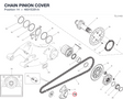 CHAIN PINION COVER 4601E291A diagram position
