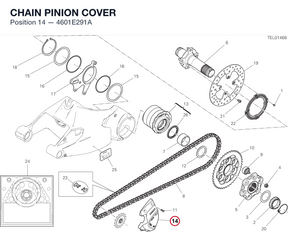 CHAIN PINION COVER 4601E291A diagram position