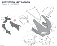 PROTECTION, LEFT CARBON 4601E522AA diagram position