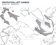 PROTECTION, LEFT CARBON 4601E621AA diagram position