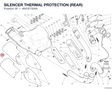 SILENCER THERMAL PROTECTION (REAR) 4601E732AA diagram position