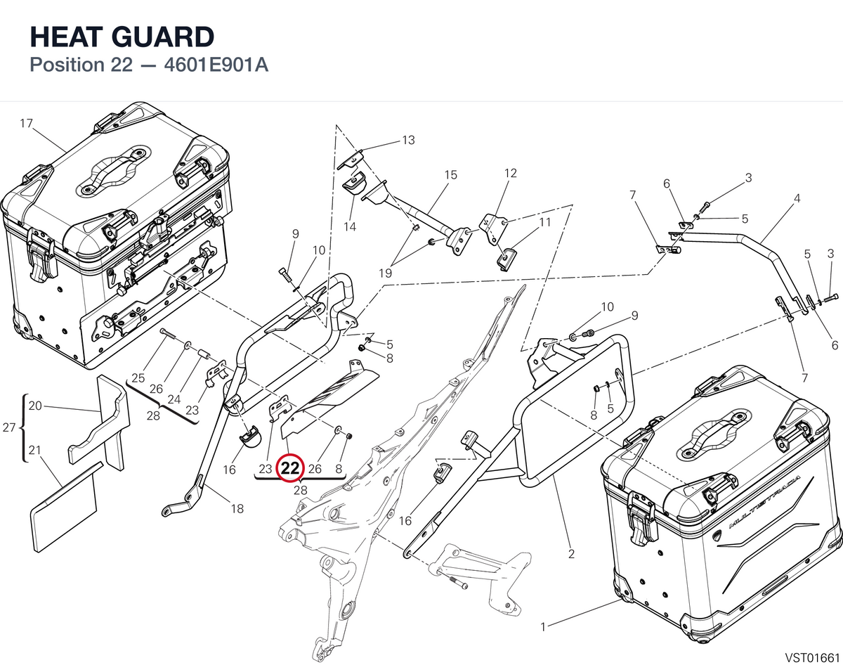 HEAT GUARD 4601E901A diagram position
