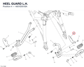 HEEL GUARD L.H. 4601E951BA diagram position