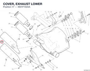 COVER, EXHAUST LOWER 4601F102AA diagram position