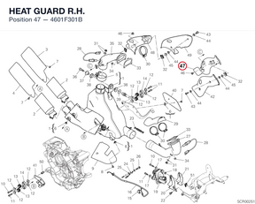 HEAT GUARD R.H. 4601F301B diagram position