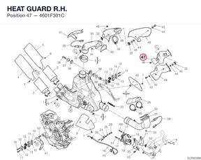 HEAT GUARD R.H. 4601F301C diagram position