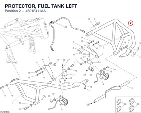PROTECTOR, FUEL TANK LEFT 4601F411AA diagram position