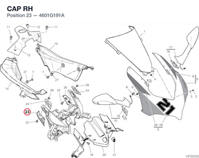 CAP RH 4601G191A diagram position