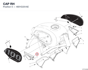 CAP RH 4601G331AE diagram position