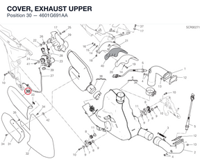 COVER, EXHAUST UPPER 4601G691AA diagram position