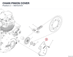 CHAIN PINION COVER 4601G751A diagram position