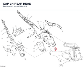 CAP LH REAR HEAD 4601H431A diagram position