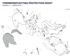 THERMOREFLECTING PROTECTION RIGHT 4601L211A diagram position
