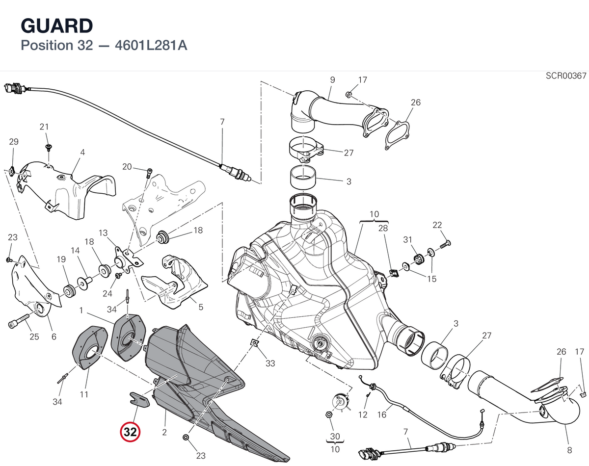 GUARD 4601L281A diagram position